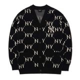  ÁO VẢI MLB MONOGRAM DIAMOND CARDIGAN NEW YORK YANKEES -  3AKCM0224-50BKS 