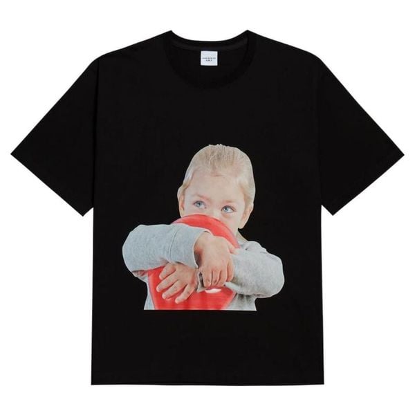  Áo thun - Acmé de la vie -  ADLV BABY FACE SHORT SLEEVE T-SHIRT BLACK BALLOON 