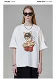  Áo thun Life Work Hip Dog White Shirt 