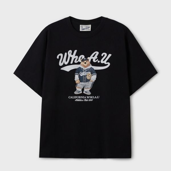 Áo Thun WHOAU (SPAO) - [Unisex] Steve Photo T-Shirt Black - WHRPF2351U