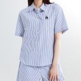  Set Áo Quần Sơ Mi WHOAU [Nữ] - (Woody) Seersucker Short Sleeve Shirt - SPYWF26G51 
