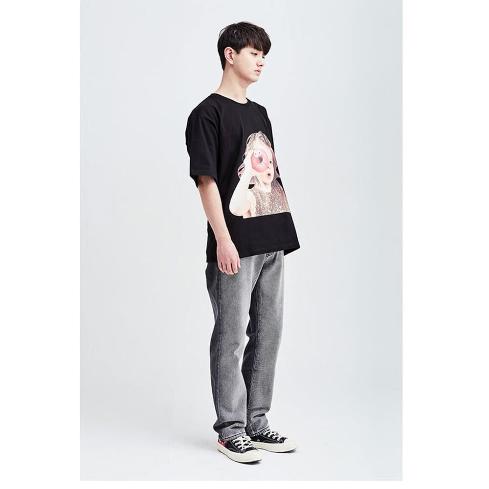  Áo thun - Acmé de la vie - ADLV BABY FACE SHORT SLEEVE BLACK DONUTS 4 