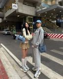  Túi Xách MLB Korea - Varsity Culsive Denim Shoulder Bag LA Dodgers Indigo - 3ABQL054N-50INS 