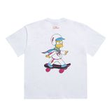  Áo thun ADLV x SIMPSONS - Skateboard Bart White Tee 