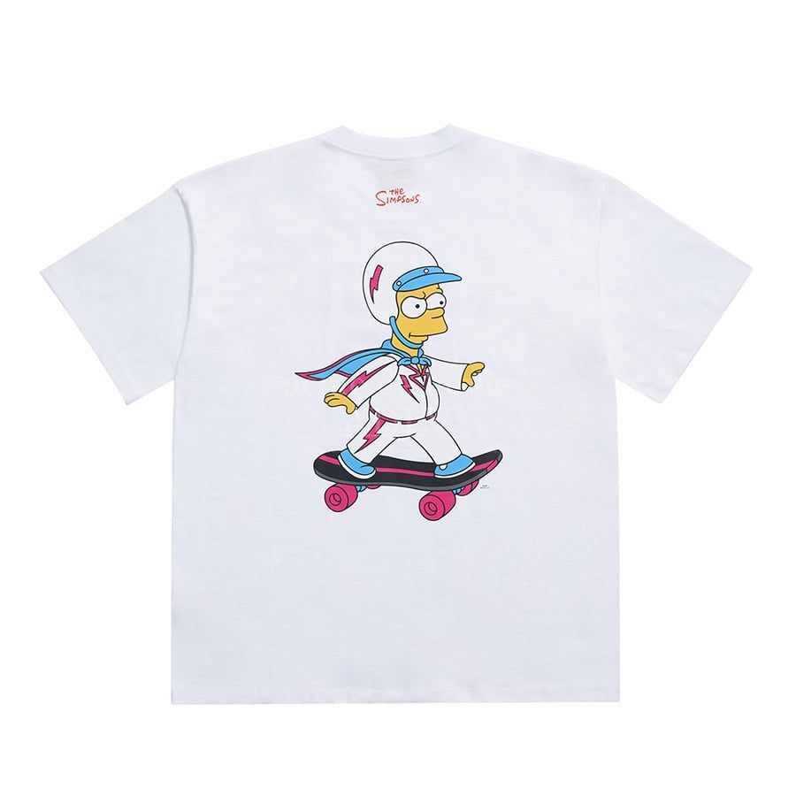  Áo thun ADLV x SIMPSONS - Skateboard Bart White Tee 