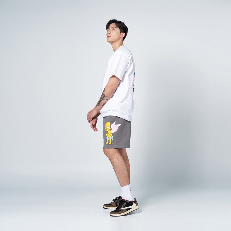  Áo thun ADLV x SIMPSONS - Skateboard Bart White Tee 