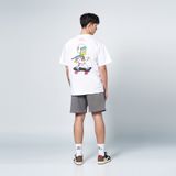  Áo thun ADLV x SIMPSONS - Skateboard Bart White Tee 