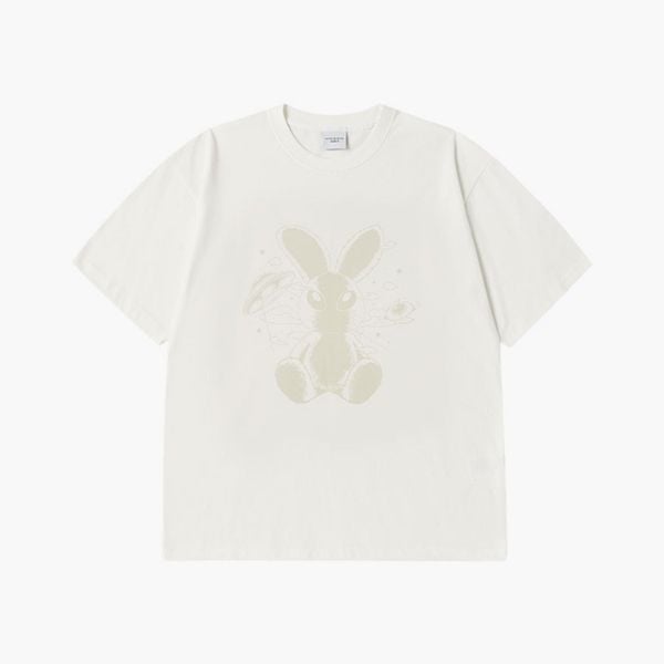 Áo thun ADLV - Acmedelavie Solo Rabbit Alien - 25SS-TP-SS-AW-SLR-CRM
