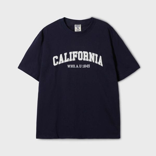  Áo Thun WHOAU - California Logo T-shirt Navy - WHRPF2402U 
