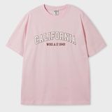  Áo Thun WHOAU [Unisex] - California Logo T-shirt Pink - WHRPF2402U 
