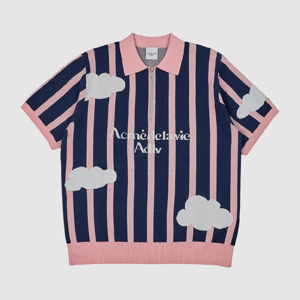  Áo Sweater ADLV - Acmé de la vie Cloud Logo Short Sleeve Knit Navy 