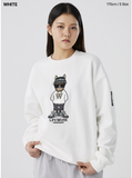  Áo Sweater Life Work - Snapback Hip Dog Applique White - LW234MT107 