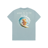  Áo thun Acmé de la vie - ADLV SURF BEAR BLUE MINT 