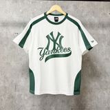  Áo Thun New Era - [Unisex] Big Logo Yankees Line Sleeve T-Shirt Cream Green - 12224585 