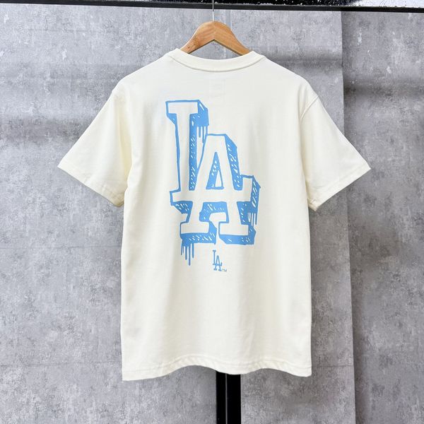  Áo Thun New Era - [Unisex] LA Dodgers Logo T-Shirt Cream Blue 