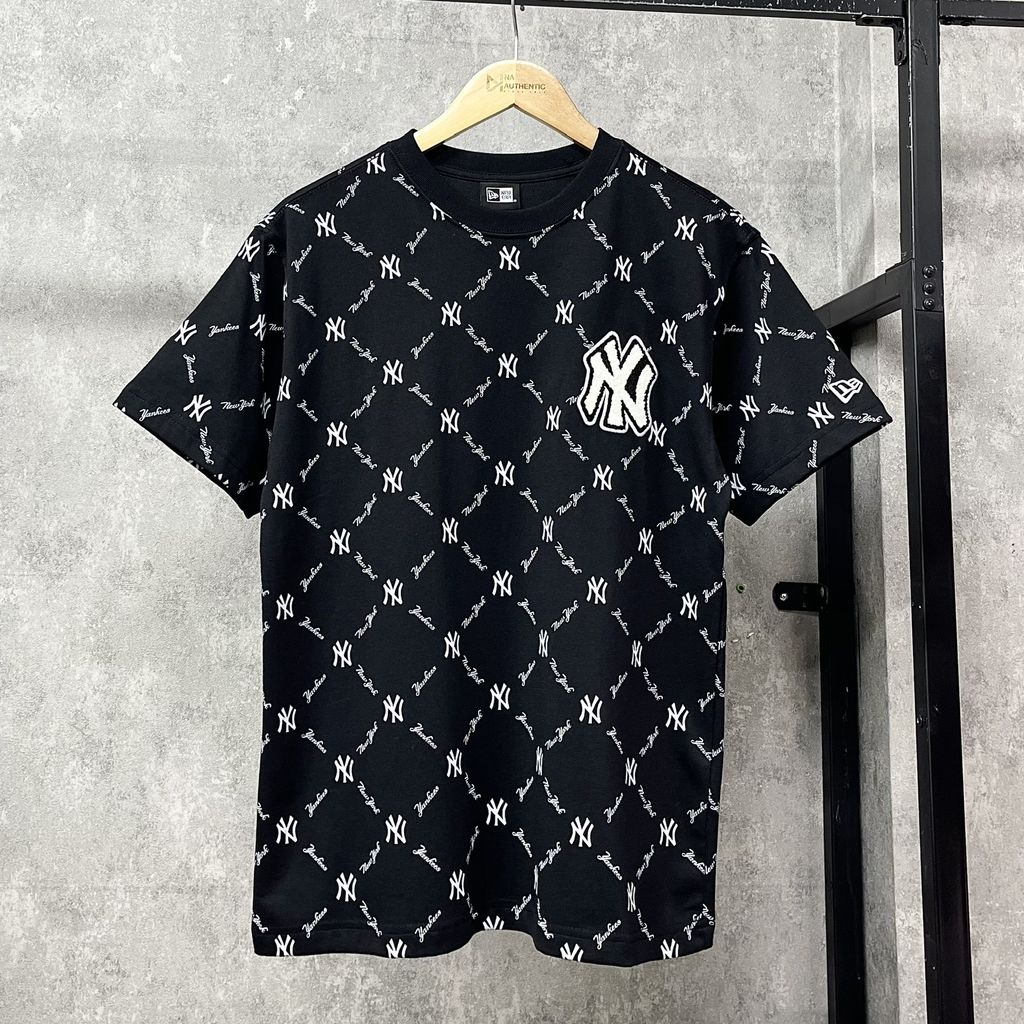  Áo Thun New Era - [Unisex] Monogram Line New York Yankees T-Shirt Black - 19500187 