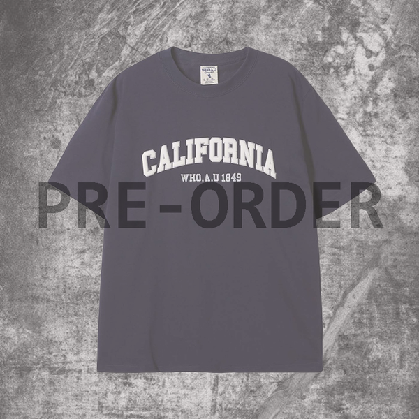  Áo Thun WHOAU [Unisex] - California Logo T-shirt Navy - WHRPF2402U 