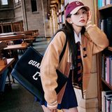  Túi Xách MLB Korea - Varsity Canvas Shopper Bag Cleveland Guardians - 3AORL103N-45BKS 