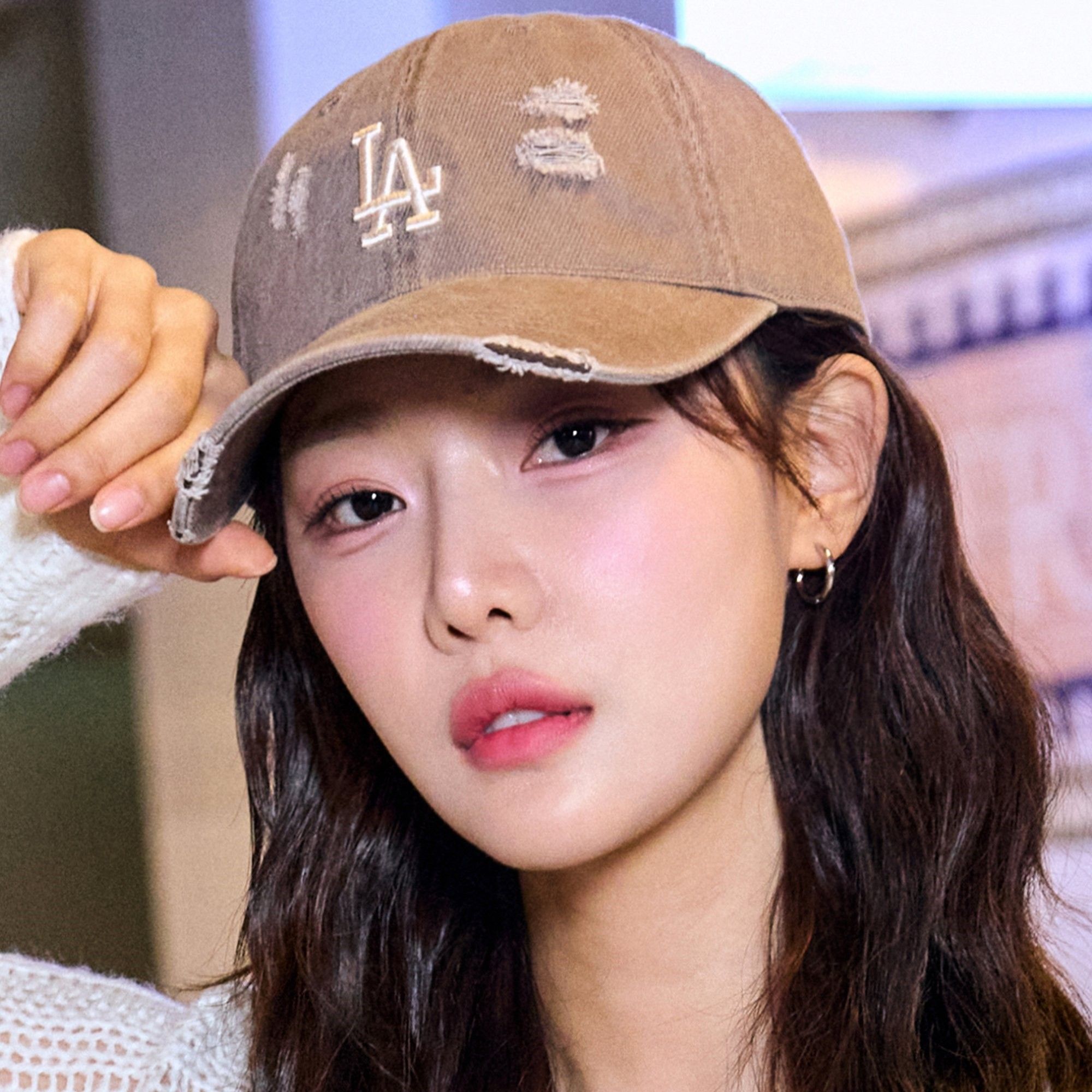  Nón MLB Korea - [Unisex] Damage Washed Unstructured Ball Cap LA Dodgers - 3ACPVV34N-07BRL 