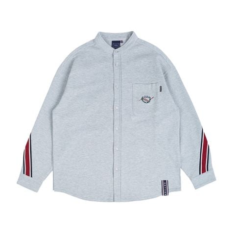 Áo Sơ Mi RMTCRW [ROMANTIC CROWN] -  HENRY NECK BACK LINE SHIRT GREY
