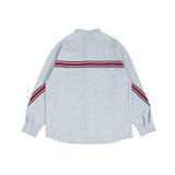  Áo Sơ Mi RMTCRW [ROMANTIC CROWN] -  HENRY NECK BACK LINE SHIRT GREY 