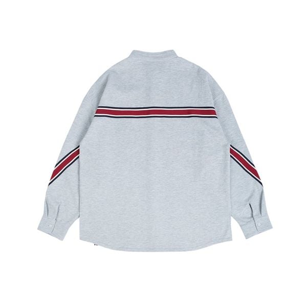  Áo Sơ Mi RMTCRW [ROMANTIC CROWN] -  HENRY NECK BACK LINE SHIRT GREY 