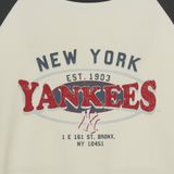  Áo thun MLB [Nữ] Varsity Vintage Washing Raglan Crop T-Shirt NY Yankees - 3FTSV0853-50CRS 