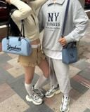  Túi Xách MLB Korea - Varsity Culsive Denim Shoulder Bag LA Dodgers Indigo - 3ABQL054N-50INS 