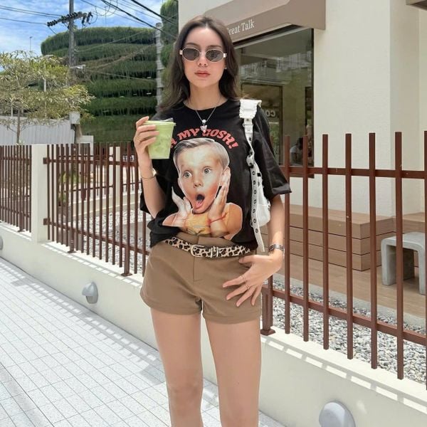  Áo thun Acmé de la vie - ADLV BABY FACE SCEAM BOY LETTERING BLACK 