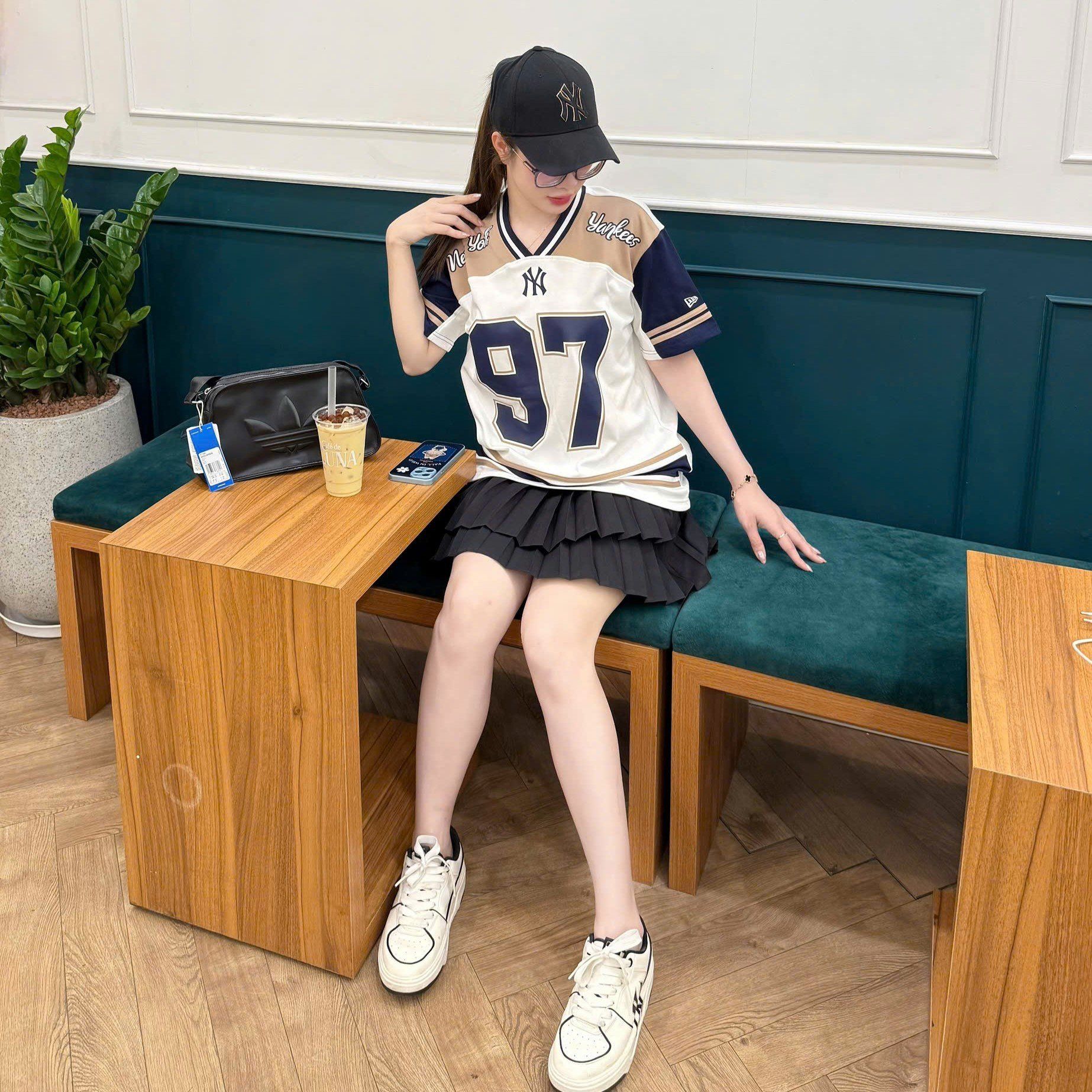  Áo Thun New Era - [Unisex] NY Jersey 97 T-Shirt White/Navy 