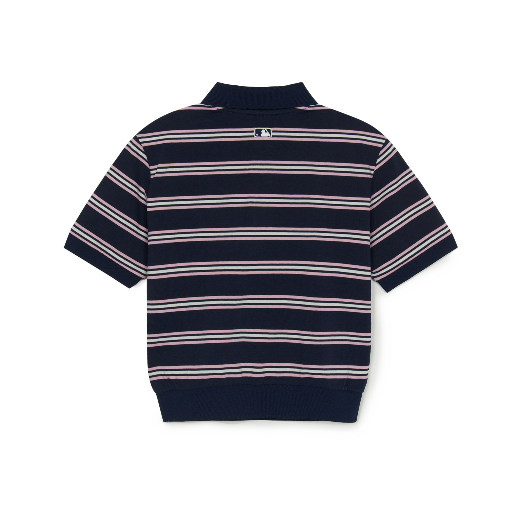  Áo Polo MLB [Nữ] Varsity Stripe Crop Collar T-Shirt NY Yankees - 3FPQV0253-43NYS 