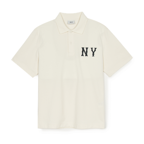 Áo Polo MLB [Unisex] - Basic Coopers Logo Overfit Collar T-Shirt New York Yankees - 3APQB0353-50CRS