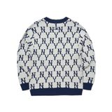  ÁO VẢI MLB MONOGRAM DIAMOND CARDIGAN NEW YORK YANKEES - 3AKCM0121-50CRS 