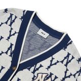  ÁO VẢI MLB MONOGRAM DIAMOND CARDIGAN NEW YORK YANKEES - 3AKCM0121-50CRS 