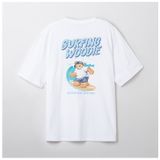  Áo Thun WHOAU (SPAO) - [Unisex] Woody SURFING Short Sleeve T-shirt White - SPRPF24C54 