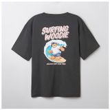  Áo Thun WHOAU (SPAO) - [Unisex] Woody SURFING Short Sleeve T-shirt Charcoal - SPRPF24C54 