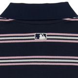  Áo Polo MLB [Nữ] Varsity Stripe Crop Collar T-Shirt NY Yankees - 3FPQV0253-43NYS 