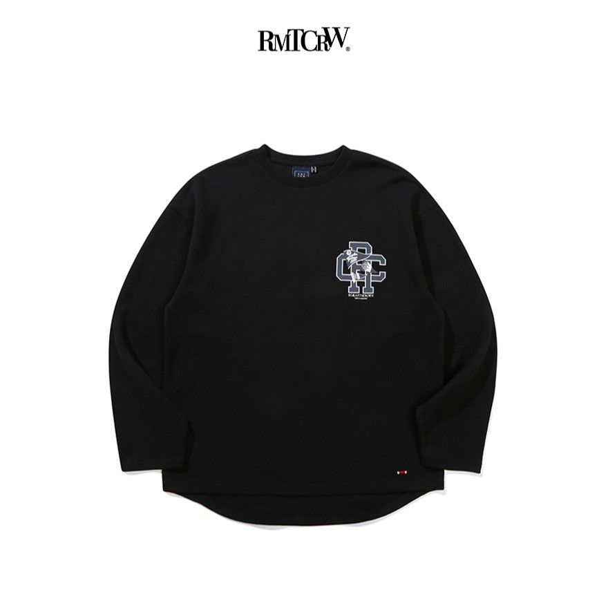  Áo Sweater RMTCRW [ROMANTIC CROWN] - RC CLUB FLAG LONG SLEEVE BLACK 