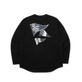  Áo Sweater RMTCRW [ROMANTIC CROWN] - RC CLUB FLAG LONG SLEEVE BLACK 