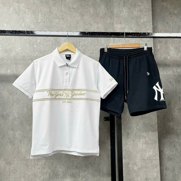 Áo Polo New Era - [Unisex] NY Yankees Logo T-Shirt White - 13335566