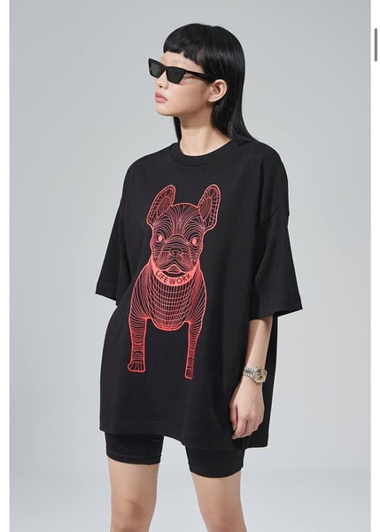  Áo thun Life Work - Life Work Big Logo Basic Black / Red 
