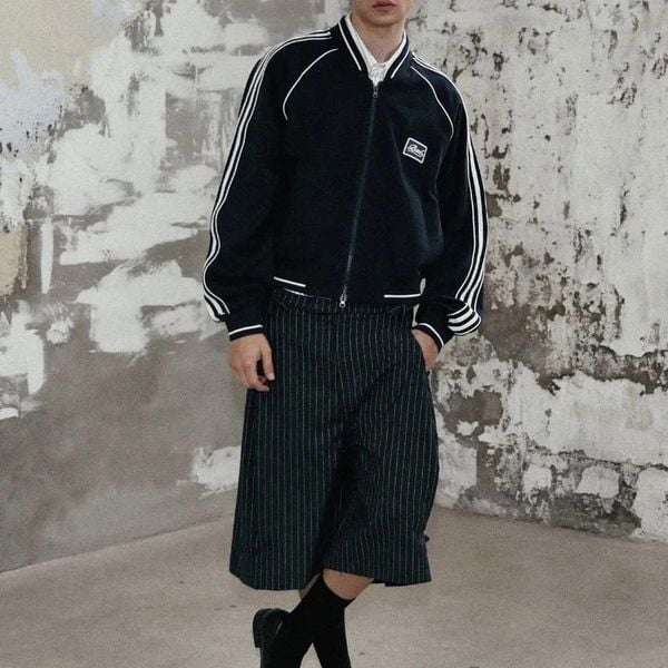  Áo Khoác [Unisex] Badblood - [w-jkt24-027] Billy Jersey Windbreaker Navy 