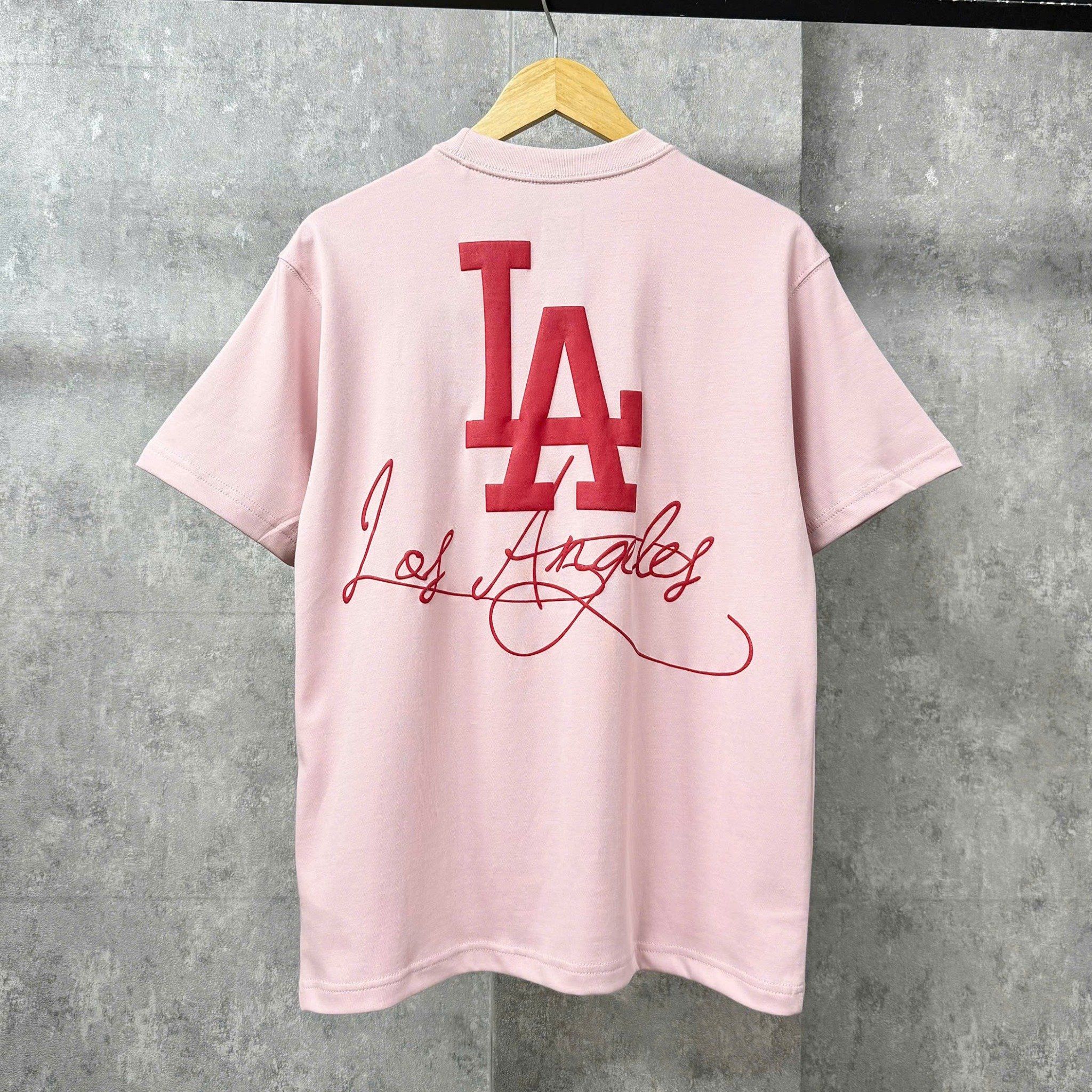  Áo Thun New Era - [Unisex] LA Dodgers Unique Logo T-Shirt Pink 