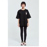  Áo thun - Acmé de la vie - ADLV BABY FACE SHORT SLEEVE T-SHIRT BLACK MINI YAWN 