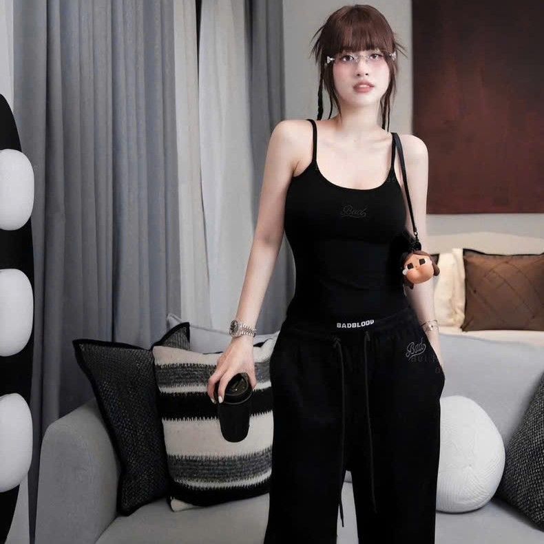  Áo hai Dây Badblood [Nữ] - Beyond Soft Cami Black - w-tnk24-068 