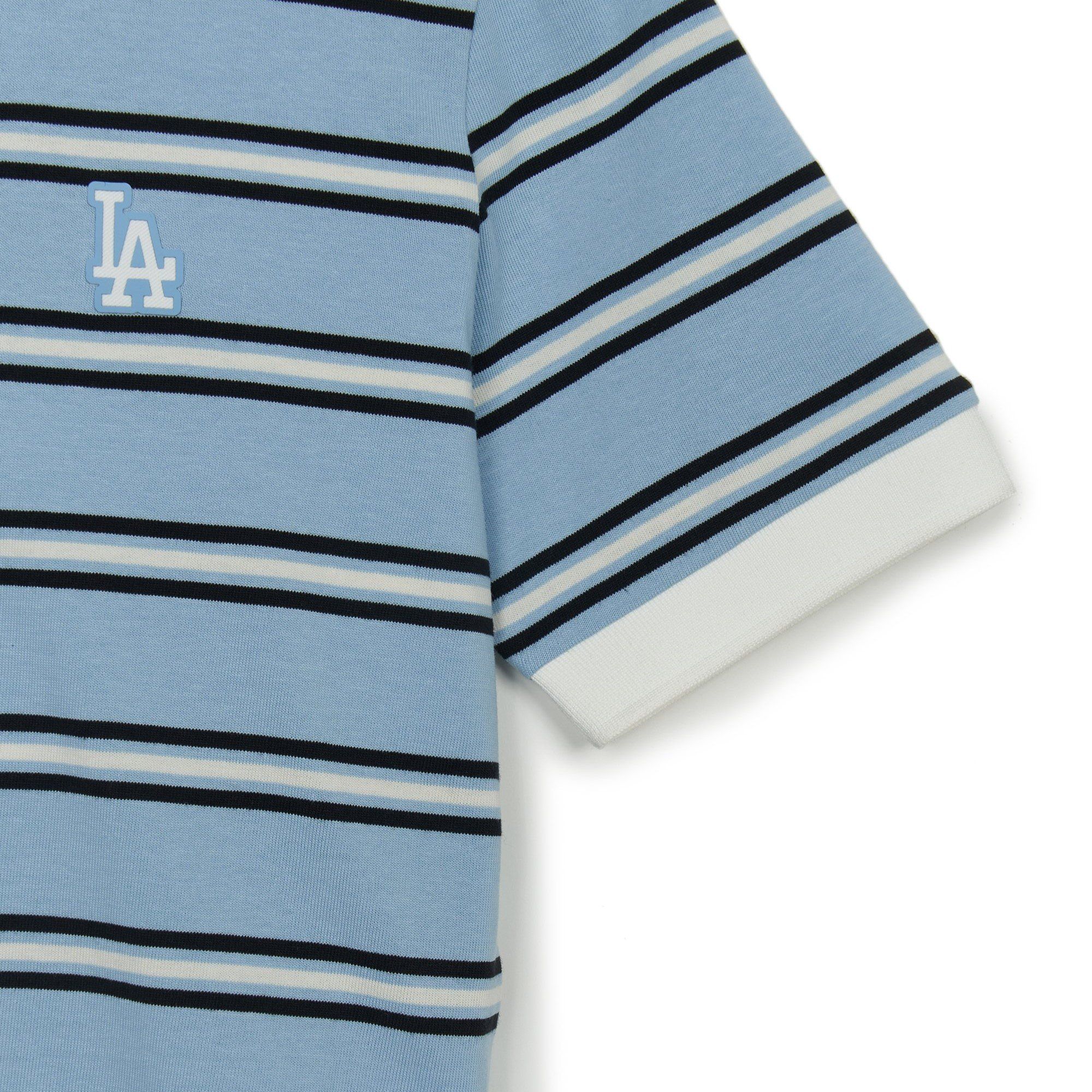  Áo Polo MLB [Nữ] Varsity Stripe Crop Collar T-Shirt NY Yankees - 3FPQV0253-07SBL 