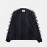  Áo Sweater [Unisex] Badblood - Classic Logo Stripe Rugby Shirt Burgundy - w-sht24-019 