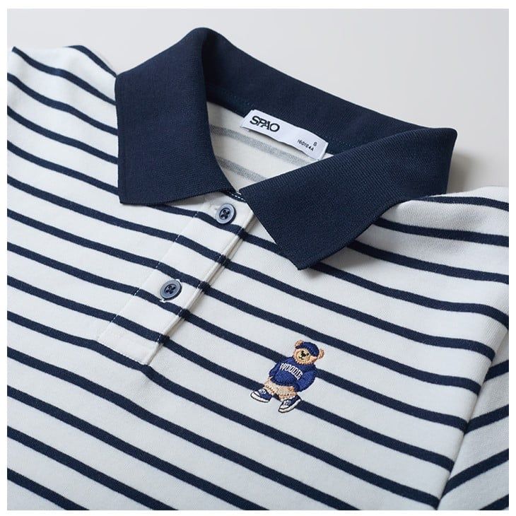  Áo Polo WHOAU SPAO [Nữ] - (Woody) Soft Cotton Crop Collar Tee - SPHWF37G50 