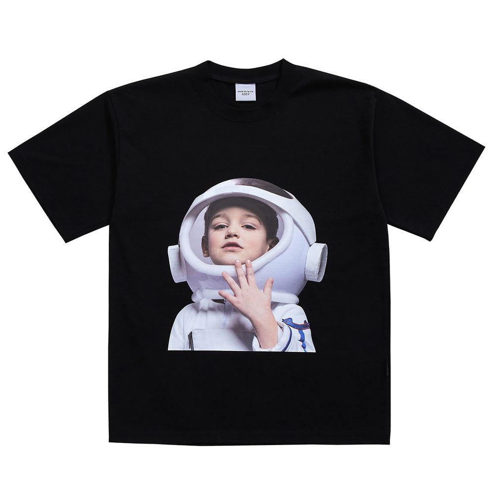  Áo thun - ADLV - Acmé de la vie - ADLV BABY FACE SHORT SLEEVE T-SHIRT BLACK ASTRONAUT 