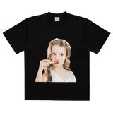  Áo thun - Acmé de la vie - ADLV BABY FACE SHORT SLEEVE T-SHIRT BLACK LIPSTICK 